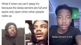 Sleep Servers meme card, common rarity