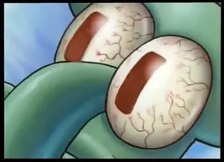 Sleeping Squidward meme card, rare rarity