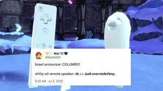 Smash Brawl Announcer / Shitty Wii Remote Speaker meme card, common rarity