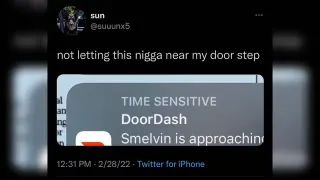 Smelvin Is Approaching meme card, common rarity