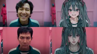 Smiling and Unsmiling Seong Gi-hun meme card, common rarity
