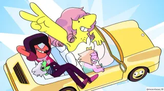 Smiling Friends As Steven Universe Redraws meme card, common rarity