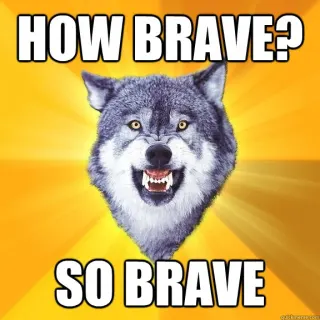 So Brave meme card, rare rarity