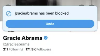 So I Blocked Gracie Abrams meme card, common rarity