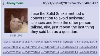 Solid Snake Method of Conversation meme card, rare rarity