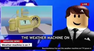 Some Idiot Put The Weather Machine On 7 meme card, common rarity