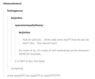 Some People?? Use Soda?? To Cope??? meme card, common rarity