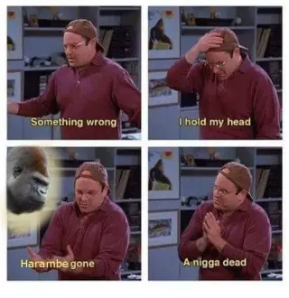 Something Wrong, I Hold My Head meme card, common rarity