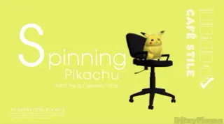 Spinning Chair Pikachu meme card, common rarity