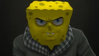 Spongebob Badasspants meme card, common rarity