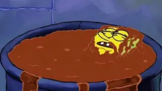 Carte meme SpongeBob Boiling In a Pot of Shit, rareté commune