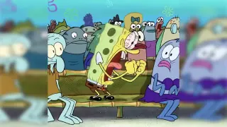 SpongeBob "I Love X" / SpongeBob Screaming meme card, rare rarity