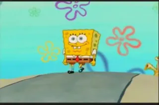 SpongeBob Walk Cycle meme card, common rarity