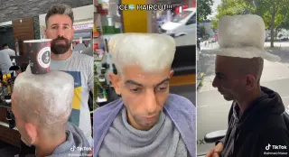 Square Head / Ice Haircut meme card, common rarity