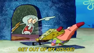 Squidward "Get Out Of My House" meme card, common rarity