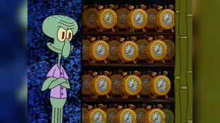 Squidward's Clock Closet meme card, common rarity