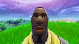 Staring Default Fortnite Guy meme card, epic rarity