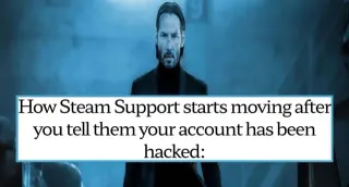 Carte meme Steam Support, rareté commune