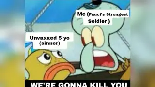 Strongest Soldier vs. Sinner / "We're Gonna Kill You" meme card, common rarity