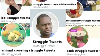 Struggle Tweets meme card, common rarity