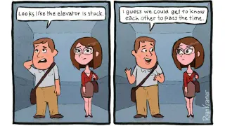 Stuck in the Elevator meme card, rare rarity
