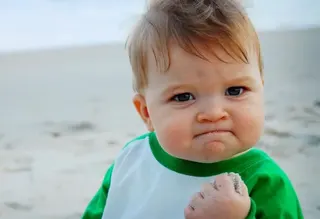 Carte meme Success Kid / I Hate Sandcastles, rareté mythique