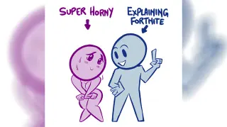 Super Horny / Explaining meme card, common rarity