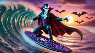 Surf Dracula meme card, common rarity