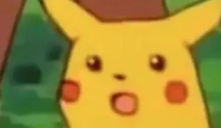 Carte meme Surprised Pikachu, rareté épique