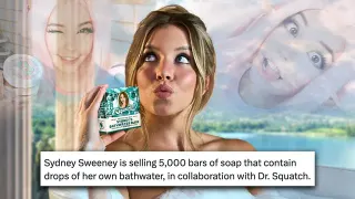 Sydney Sweeney's 'Bath Water' Soap meme card, common rarity