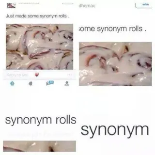 Synonym Rolls meme card, common rarity