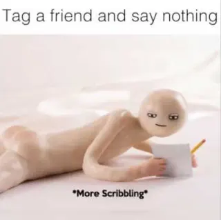 "Tag a Friend and Don't Say Anything" meme card, common rarity