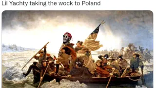 Take The Wock To Poland meme card, common rarity