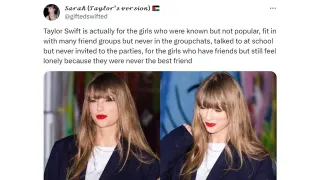 Carte meme Taylor Swift is for the Girls Who Were Known but Not Popular, rareté commune