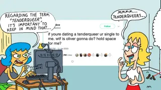 Tenderqueer meme card, common rarity