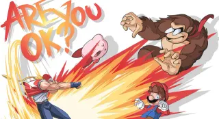 Terry Bogard's "Are You Okay?" meme card, common rarity