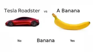 Tesla Roadster Comparisons meme card, common rarity