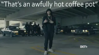 That's An Awfully Hot Coffee Pot meme card, common rarity