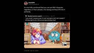 'The Amazing World of Gumball' Animation Crossovers meme card, common rarity