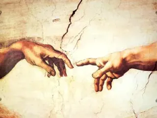 The Creation of Adam Parodies meme card, rare rarity