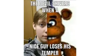 The Devil Shivers When A Nice Guy Loses His Temper meme card, common rarity