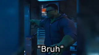 The Hulk Saying "Bruh" meme card, common rarity