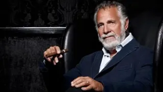 The Most Interesting Man in the World meme card, mythic rarity