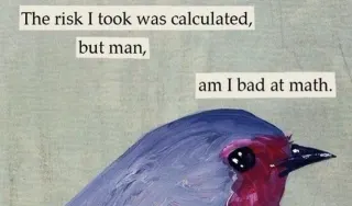 The Risk I Took Was Calculated meme card, rare rarity