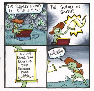 The Scroll of Truth meme card, epic rarity
