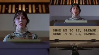 Carte meme The Shining Typewriter / Shelley Duvall Typewriter Scene, rareté commune