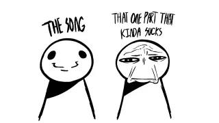 The Song / That One Part That Kinda Sucks meme card, common rarity