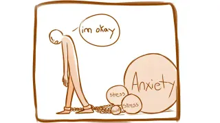 The Truth Behind "I'm Okay" / I'm Okay, Anxiety, Stress, Doubt meme card, common rarity