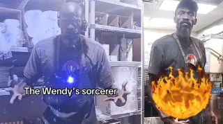 The Wendy's Sorcerer meme card, common rarity