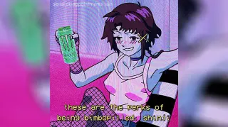 Carte meme These Are The Perks Of Being Bimbopilled, Shinji, rareté commune